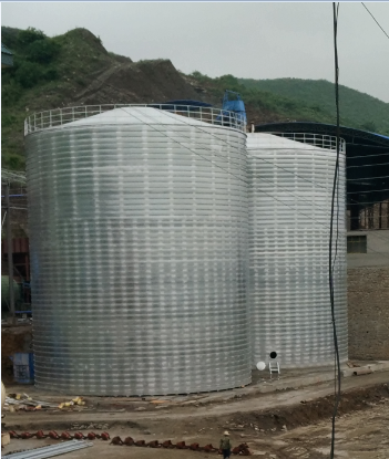 绥德粮食钢板仓的安装全过程不用热焊接